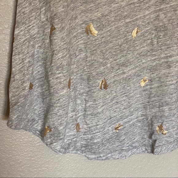 J. Crew | Grey w/ Gold bananas muscle tee - Picture 5 of 8
